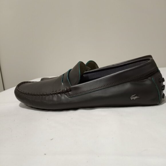 LACOSTE DARK GREY CONCOURS MENS LOAFERS SIZE 12 - Picture 3 of 12